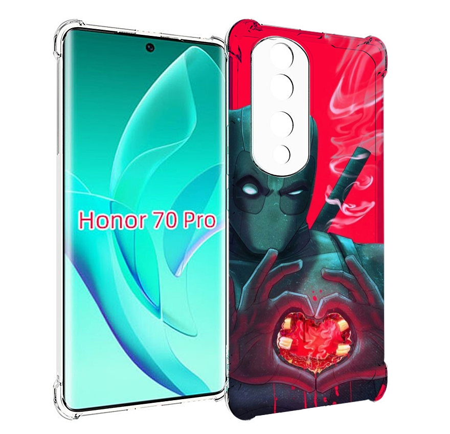 

Чехол MyPads дедпул-в-сердце для Honor 70 Pro / 70 Pro Plus, Прозрачный, Tocco