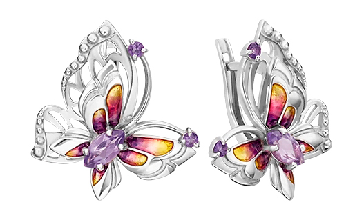 

Серьги из серебра с аметистом PLATINA jewelry 02-4780-00-203-0200-69-Ag, 02-4780-00-203-0200-69-Ag