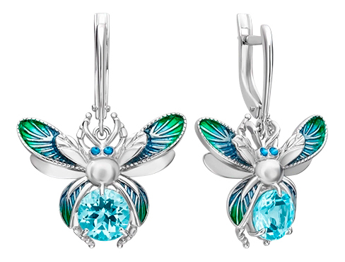 

Серьги из серебра с топазом PLATINA jewelry 02-4779-00-201-0200-69-Ag, 02-4779-00-201-0200-69-Ag