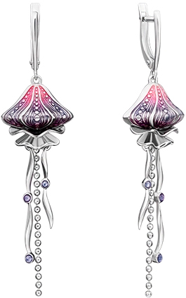 

Серьги из серебра с эмалью PLATINA jewelry 02-4777-00-000-0200-69-Ag, 02-4777-00-000-0200-69-Ag