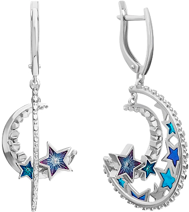 

Серьги из серебра с эмалью PLATINA jewelry 02-4744-00-000-0200-69-Ag, 02-4744-00-000-0200-69-Ag