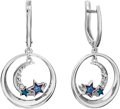 

Серьги из серебра с эмалью PLATINA jewelry 02-4742-00-000-0200-69-Ag, 02-4742-00-000-0200-69-Ag