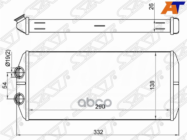 

SAT Радиатор отопителя салона CITROEN BERLINGO 08-/PEUGEOT PARTNER 08-