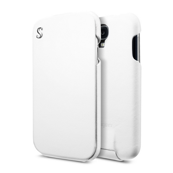 Чехол кожаный SGP для Samsung Galaxy S4 Illuzion Legend белый