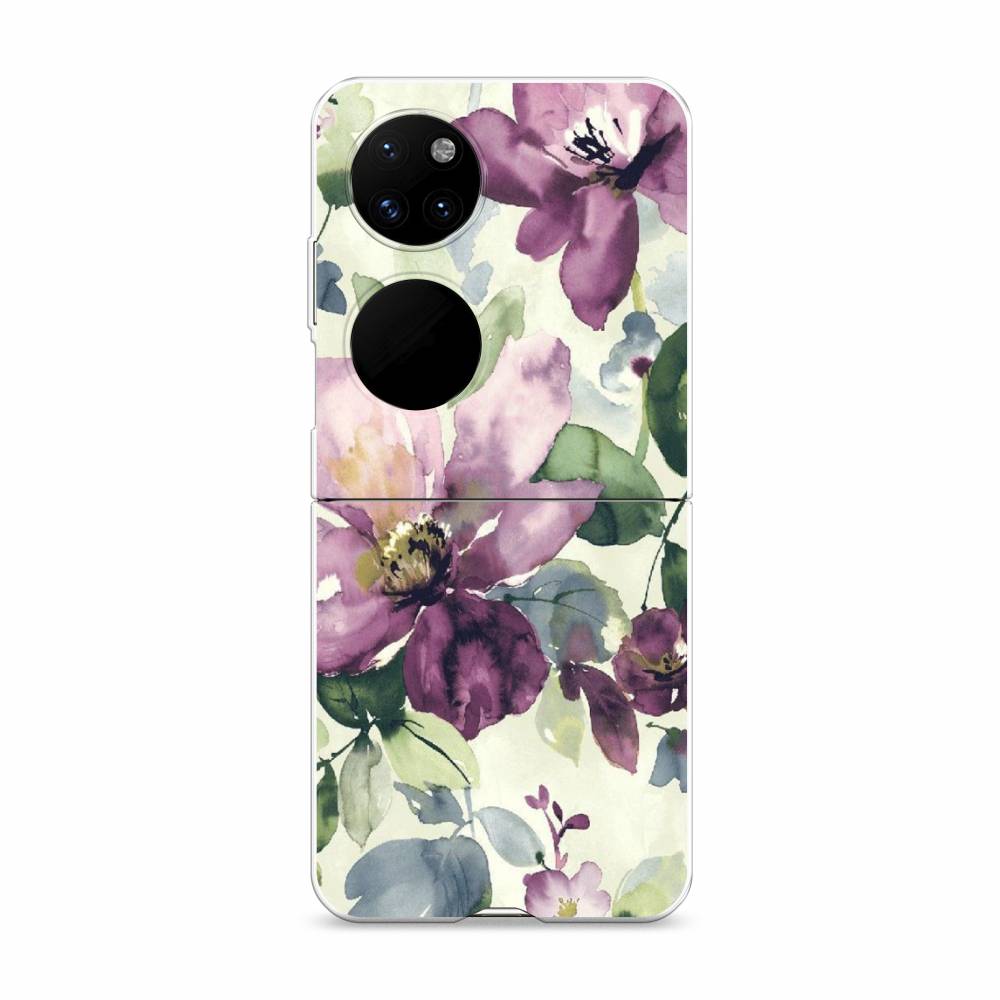 

Чехол Awog "Сиреневые цветы-акварель" для Huawei P50 pocket, 6107440-7