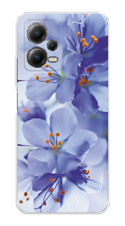 

Чехол на Xiaomi Poco X5 5G "Фиолетовые цветки", Фиолетовый;синий, 317950-1