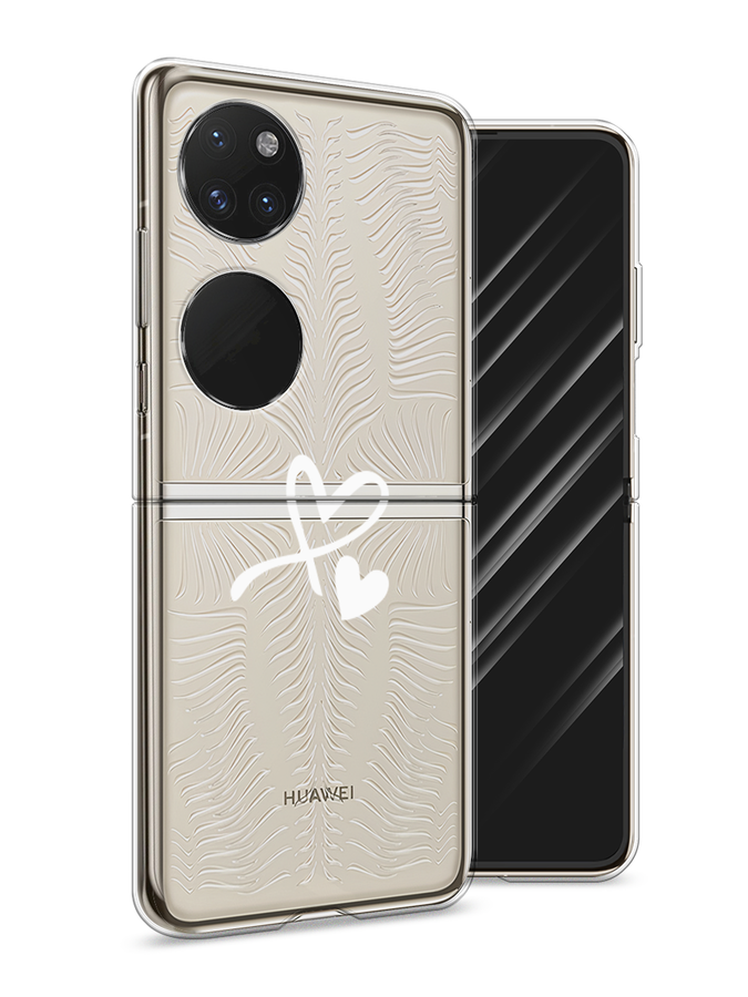 

Чехол Awog на Huawei P50 pocket "Сердечко минимализм", Белый, 6107450-6