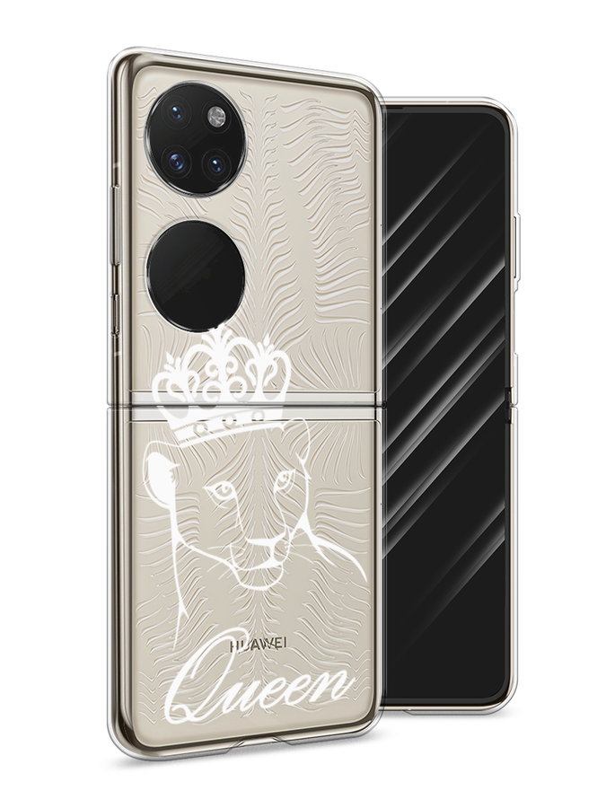 

Чехол Awog на Huawei P50 pocket "Львица королева", Бежевый;прозрачный, 6107450-7