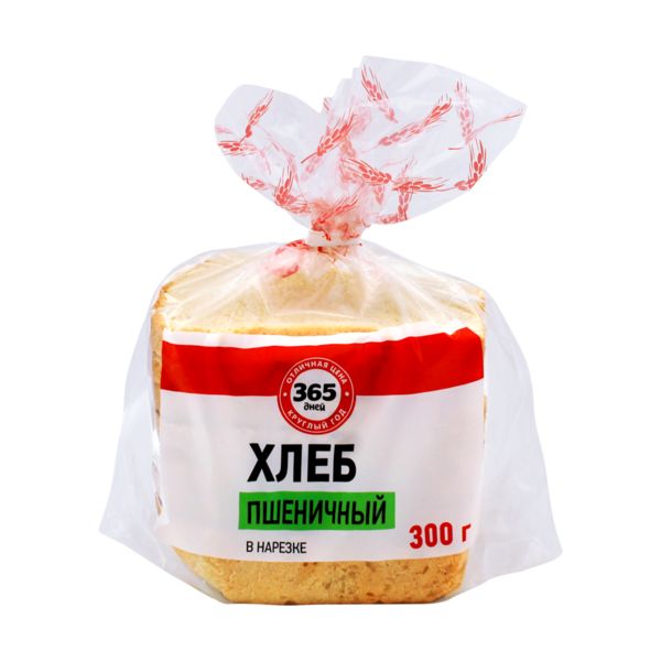 

Хлеб белый 365 дней Пшеничный белый 250 г, Пшеничный белый