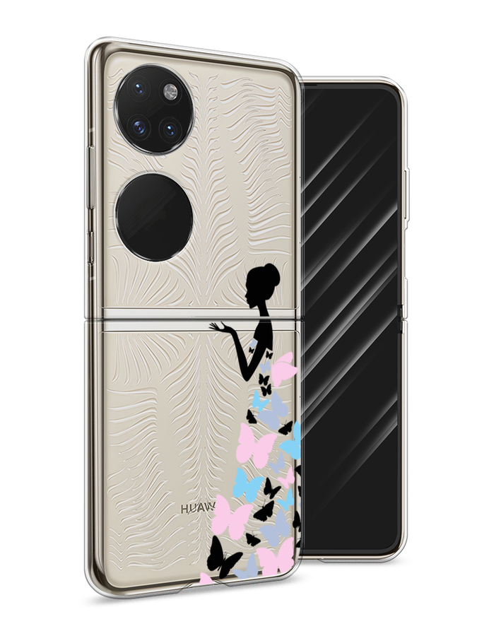 

Чехол Awog на Huawei P50 pocket "Платье из бабочек", Белый;розовый, 6107450-1