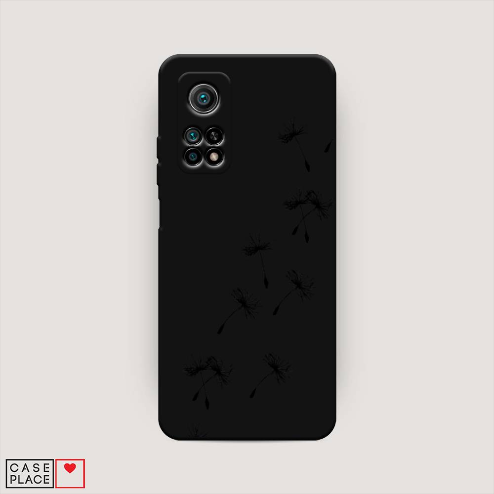 фото Матовый силиконовый чехол "летящие одуванчики" на xiaomi mi 10t awog