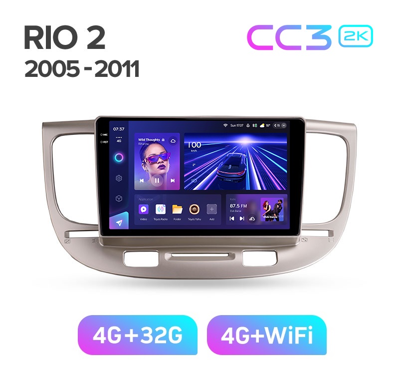 Магнитола TEYES KIA RIO 2 2005-2011 г CC3 2K 432 ГБ 3389000₽