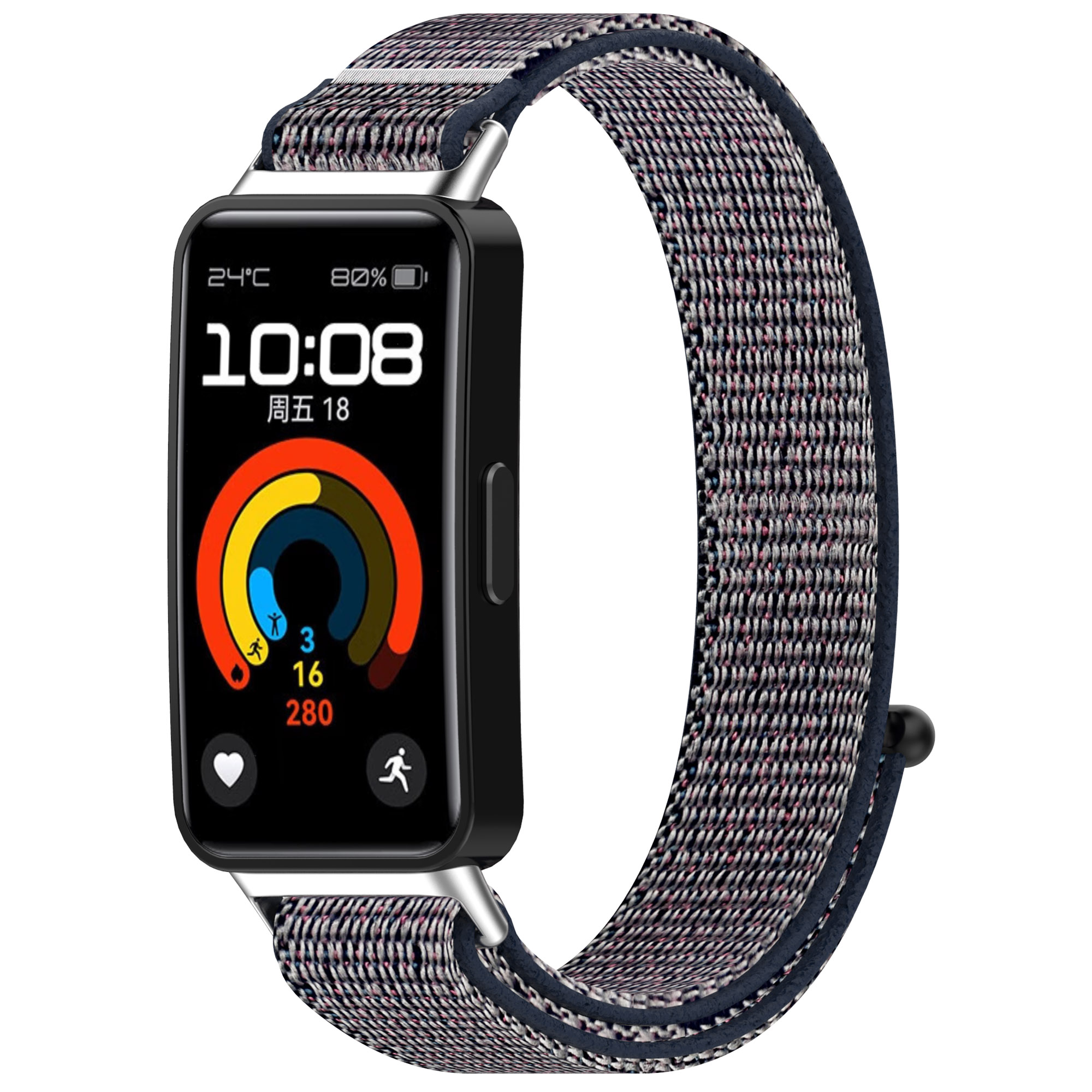 

Нейлоновый ремешок для Xiaomi Mi Band 8, на липучке, ночной синий, Band 8/9