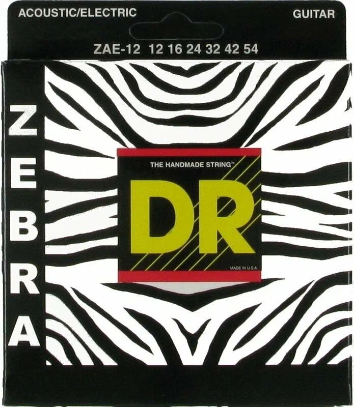 

Dr Zae-12 Zebra - Струны для акустических и электро гитар (12-54)
