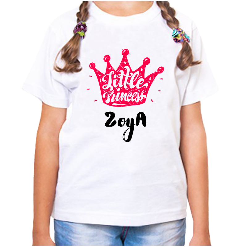 

Футболка девочке белая 38 р-р little princess зоя, Белый, fdd_little_princess_zoya