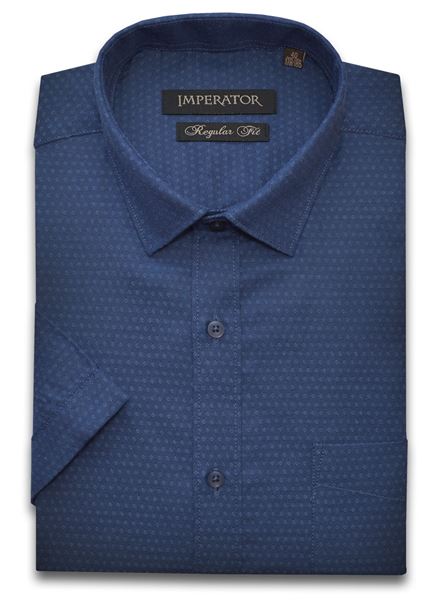 Рубашка мужская Imperator Vichy 3-K синяя 42/178-186
