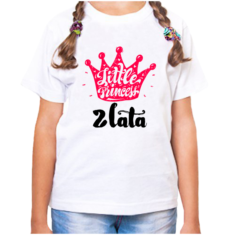 

Футболка девочке белая 38 р-р little princess злата, Белый, fdd_little_princess_Zlata