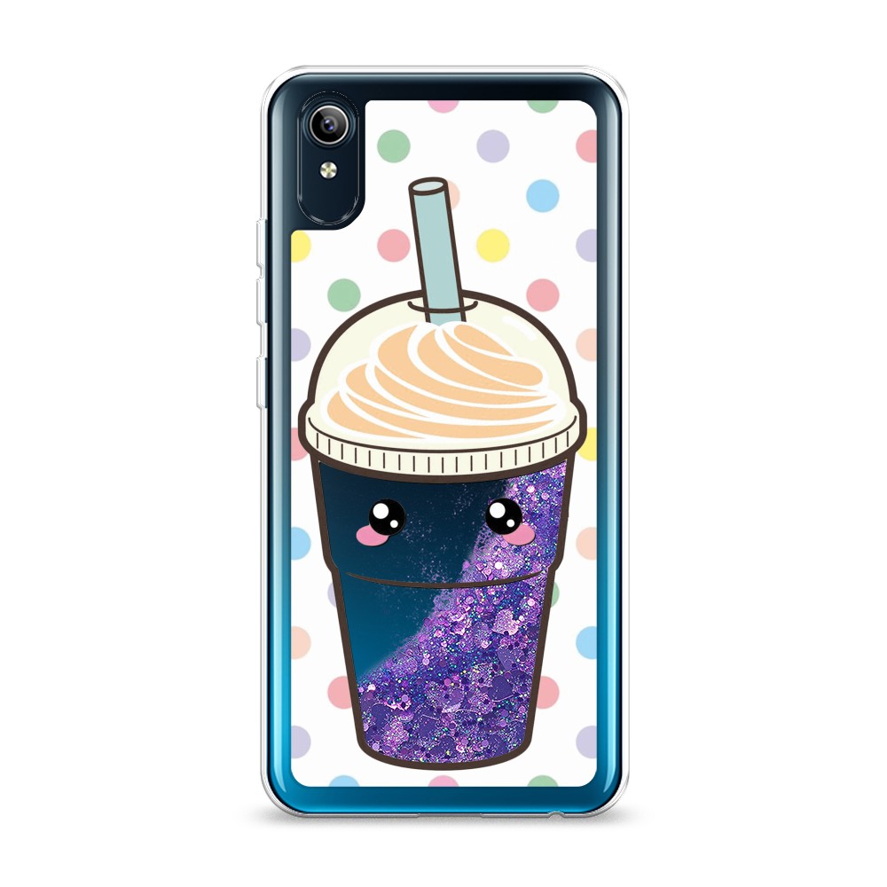 

Жидкий чехол с блестками "Милый стакан" на Vivo Y91c, 262892-1