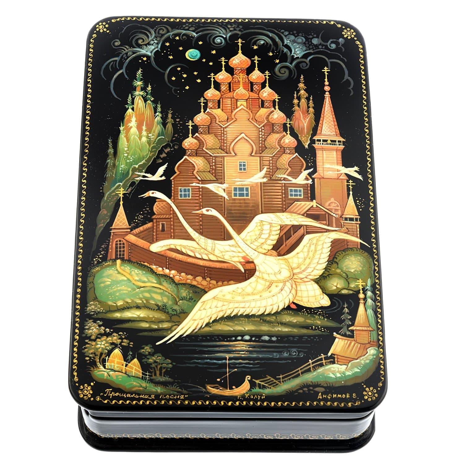 

Лаковая миниатюра шкатулка «Прощальная песня». Холуй