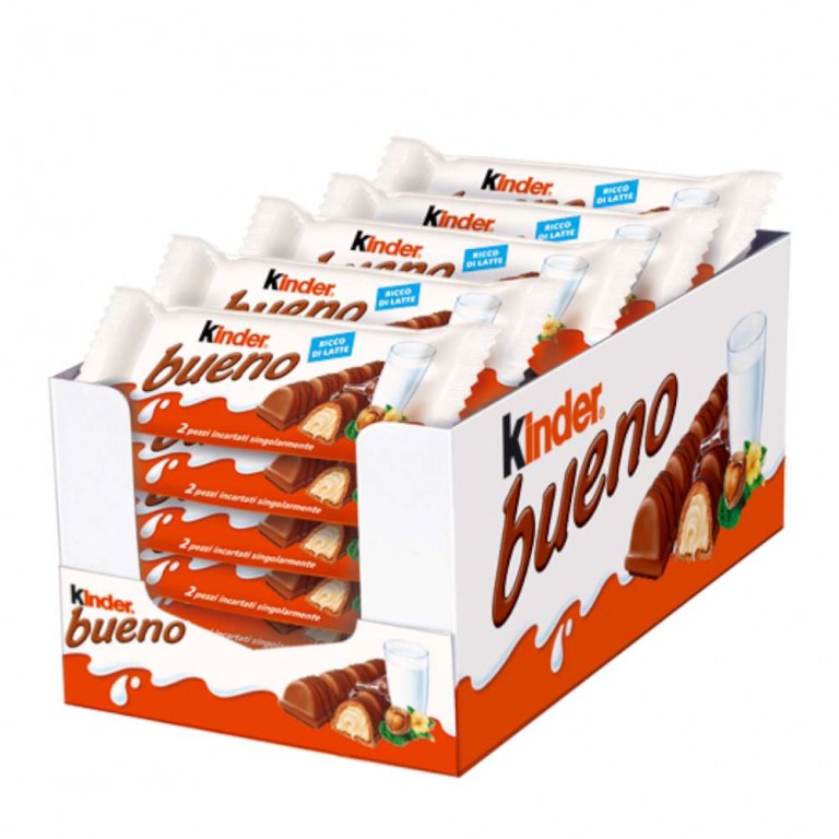 Вафли Kinder Bueno, в молочном шоколаде, 30 шт по 43 г