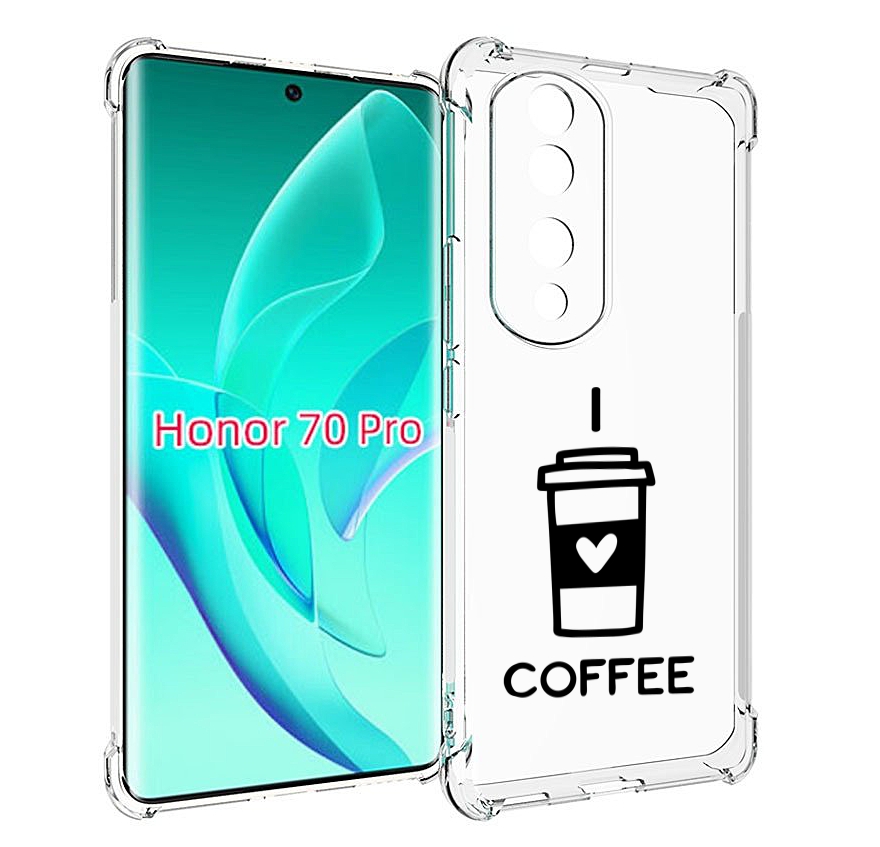

Чехол MyPads Я люблю кофе для Honor 70 Pro / 70 Pro Plus, Прозрачный, Tocco