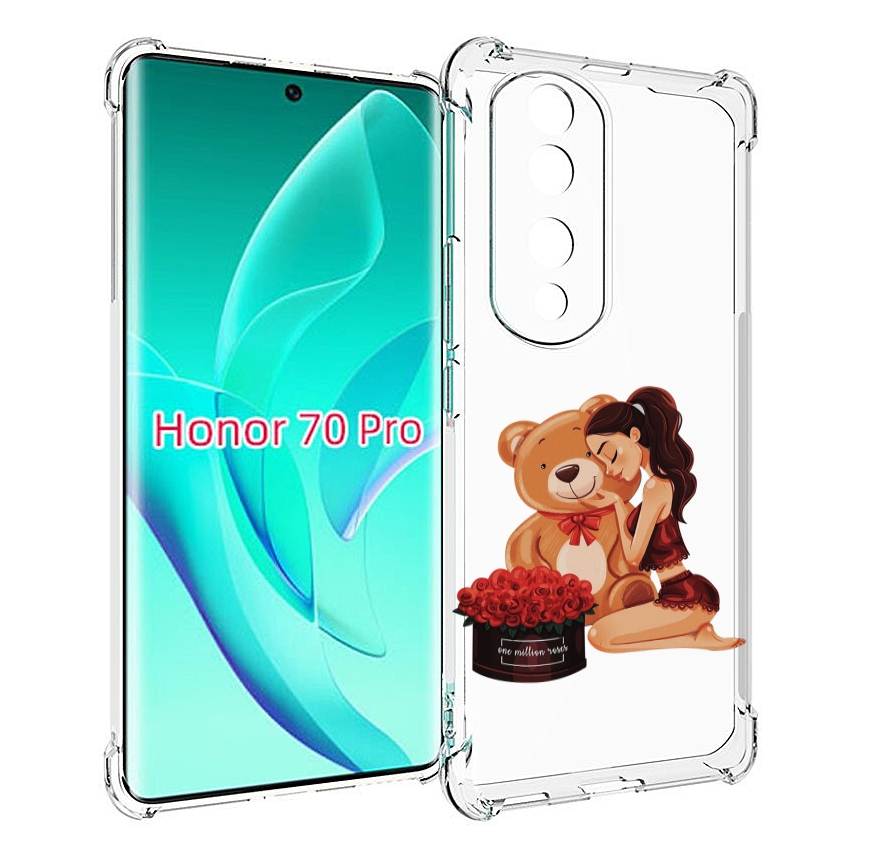 

Чехол MyPads девушка-с-подарками женский для Honor 70 Pro / 70 Pro Plus, Прозрачный, Tocco