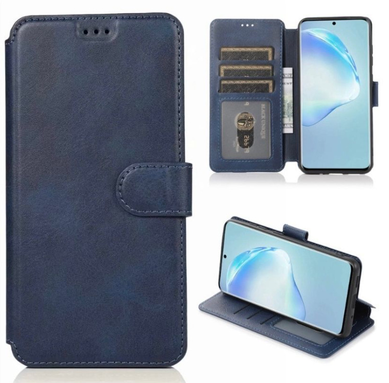фото Чехол книжка подставка на huawei p30 lite / nova 4e / honor 20s кожаный флип магниты синий nobrand