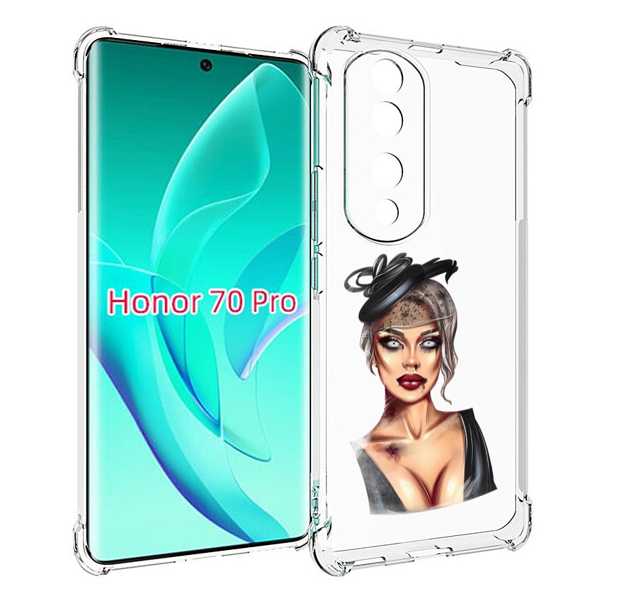 

Чехол MyPads девушка-с-линзами для Honor 70 Pro / 70 Pro Plus, Прозрачный, Tocco