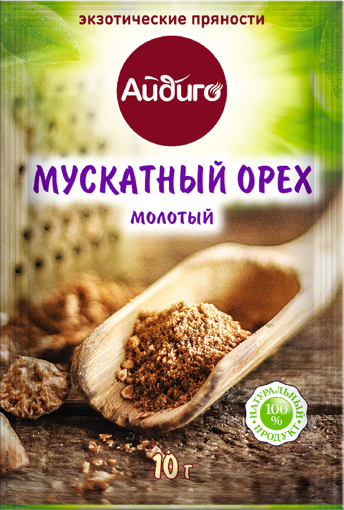 

Мускатный орех Айдиго молотый 10 г