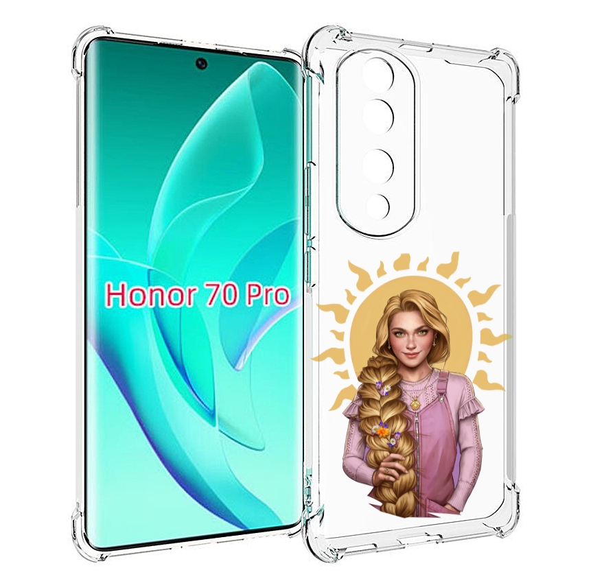 

Чехол MyPads девушка-с-большой-косой для Honor 70 Pro / 70 Pro Plus, Прозрачный, Tocco