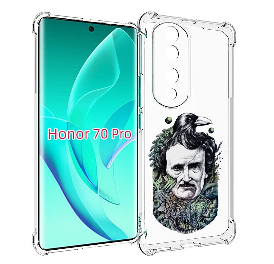 

Чехол MyPads Эдгар Аллан с вороном для Honor 70 Pro / 70 Pro Plus, Прозрачный, Tocco