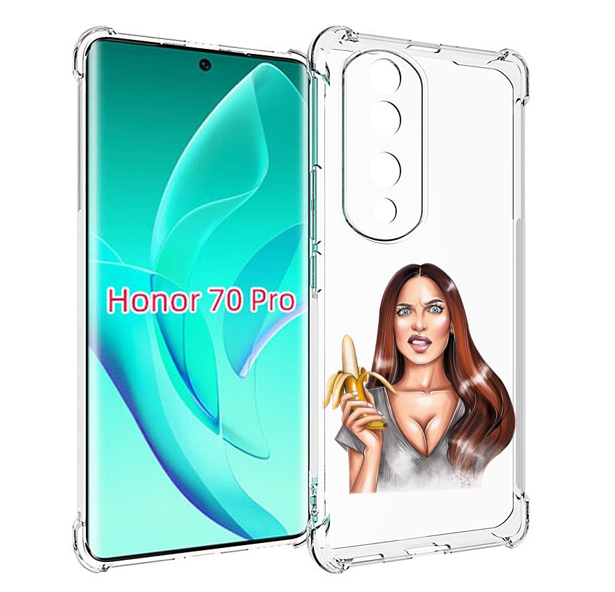 

Чехол MyPads девушка-с-бананом для Honor 70 Pro / 70 Pro Plus, Прозрачный, Tocco