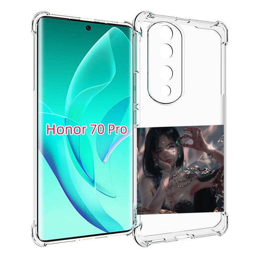 

Чехол MyPads девушка-с-алмазом для Honor 70 Pro / 70 Pro Plus, Прозрачный, Tocco