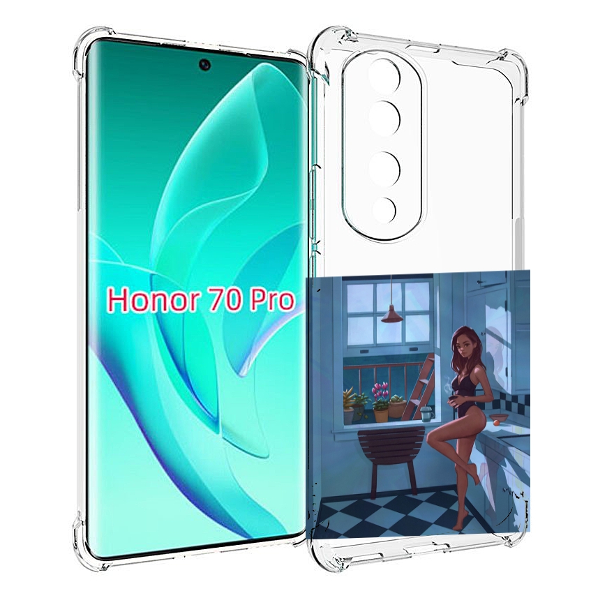 

Чехол MyPads девушка-на-кухне для Honor 70 Pro / 70 Pro Plus, Прозрачный, Tocco