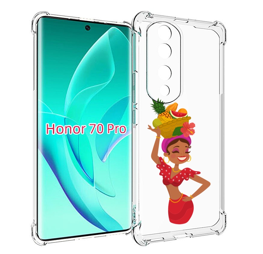 

Чехол MyPads девушка-мулатка для Honor 70 Pro / 70 Pro Plus, Прозрачный, Tocco