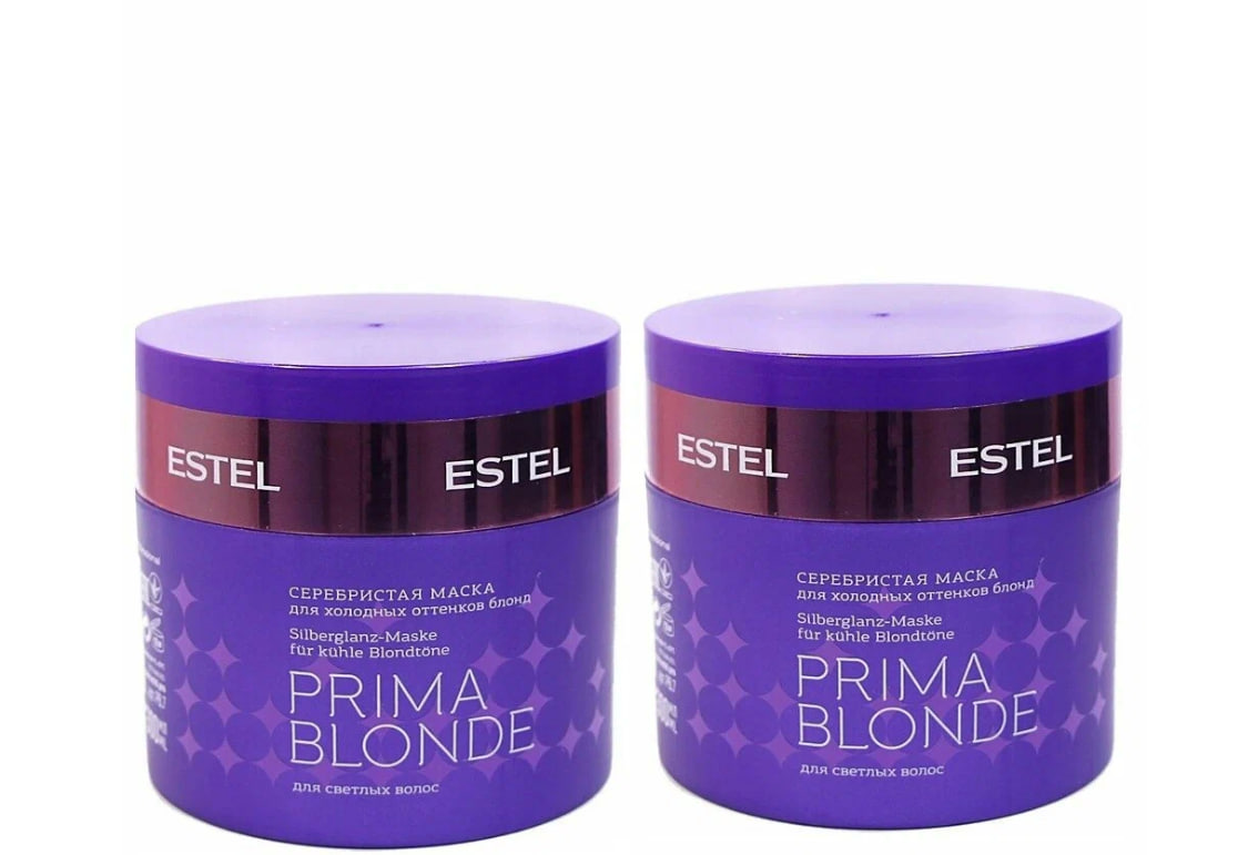 Набор Estel серебристых масок для холодного блонда Prima Blonde 300мл 2 шт