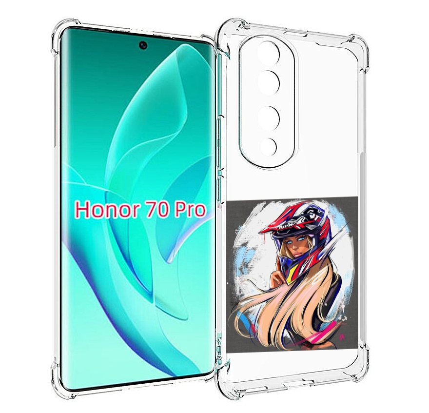 

Чехол MyPads девушка-в-шлеме для Honor 70 Pro / 70 Pro Plus, Прозрачный, Tocco