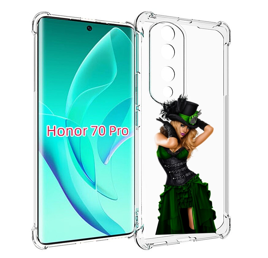 

Чехол MyPads девушка-в-модном-длинном-платье женский для Honor 70 Pro / 70 Pro Plus, Прозрачный, Tocco