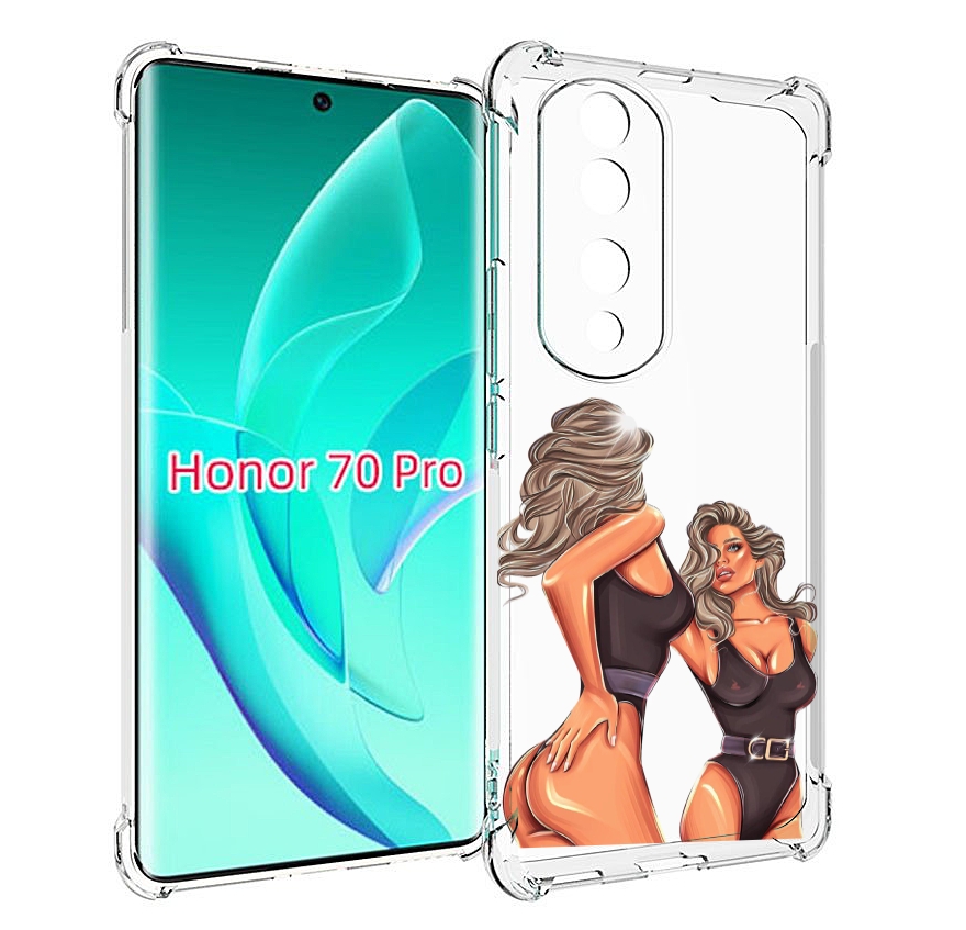 

Чехол MyPads девушка-в-купальнике-черном женский для Honor 70 Pro / 70 Pro Plus, Прозрачный, Tocco
