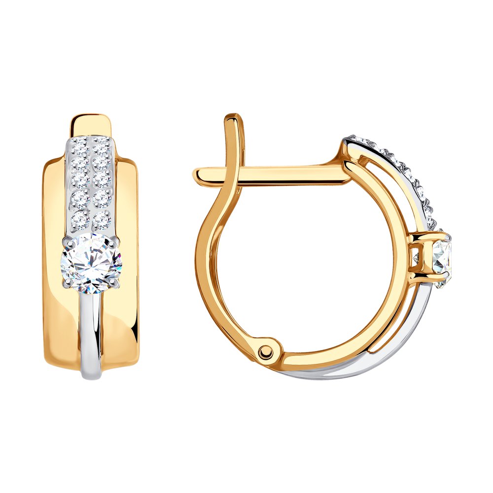 

Серьги женские из золота SOKOLOV 029116, фианит, 029116