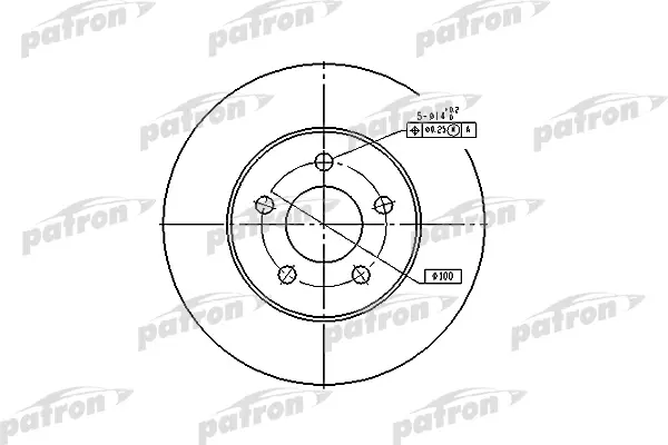 

Тормозной диск PATRON PBD5371