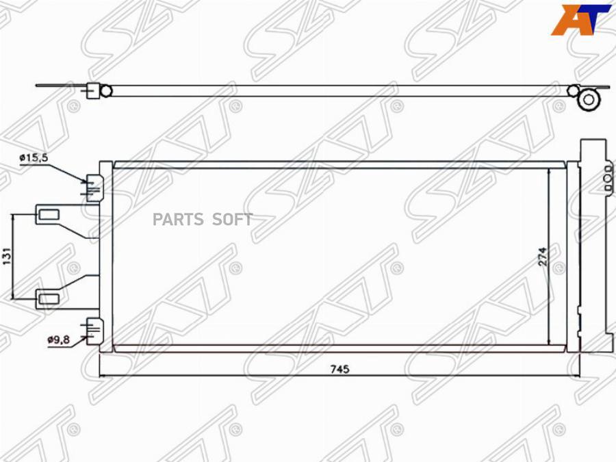 

SAT Радиатор кондиционера CITROEN JUMPER/FIAT DUCATO/PEUGEOT BOXER 06-