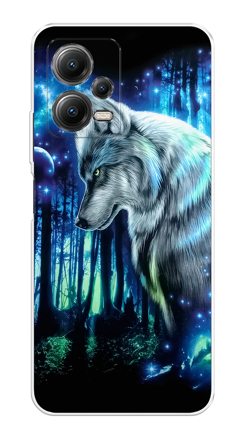 

Чехол на Xiaomi Poco X5 5G "Сказочный волк", Синий;серебристый;черный, 317950-1