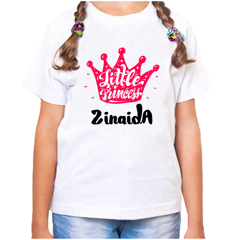 

Футболка девочке белая 32 р-р little princess зинаида, Белый, fdd_little_princess_zinaida