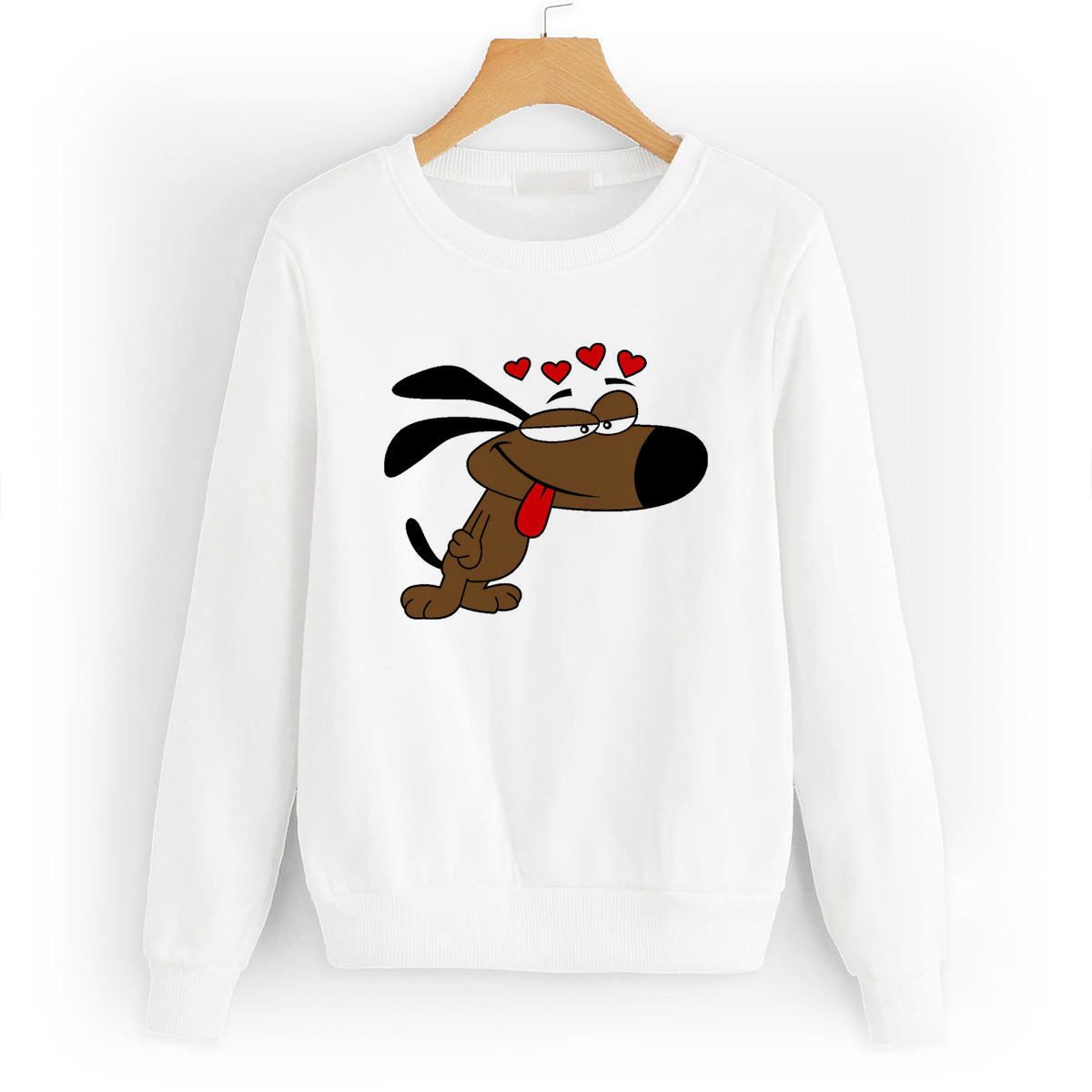 

Свитшот белый CoolPodarok Влюбленная собака, W0113919