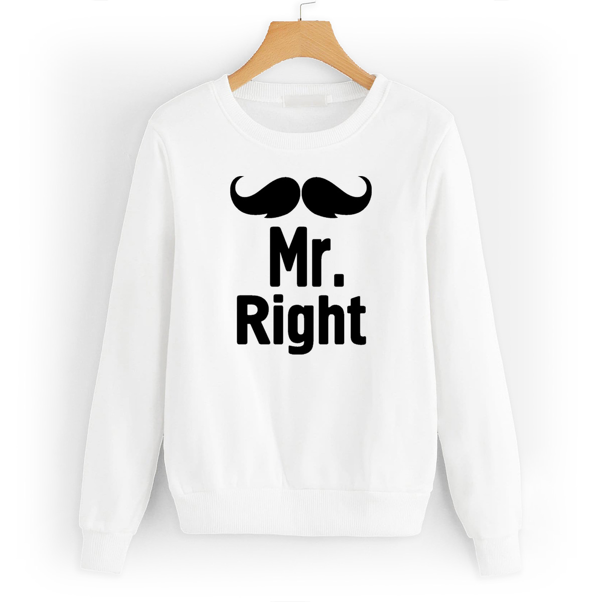 

Свитшот белый CoolPodarok Mr right (Мистер совершенство), W0113917
