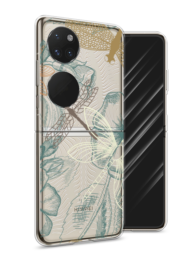 

Чехол Awog на Huawei P50 pocket "Тени стрекоз", Коричневый;зеленый;белый, 6107450-8