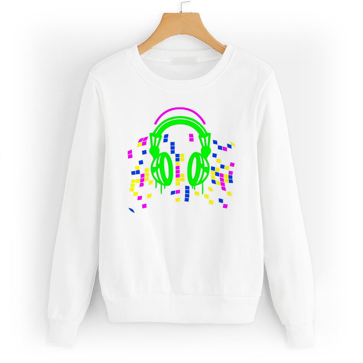 

Свитшот белый CoolPodarok наушники (DJ), W0113234