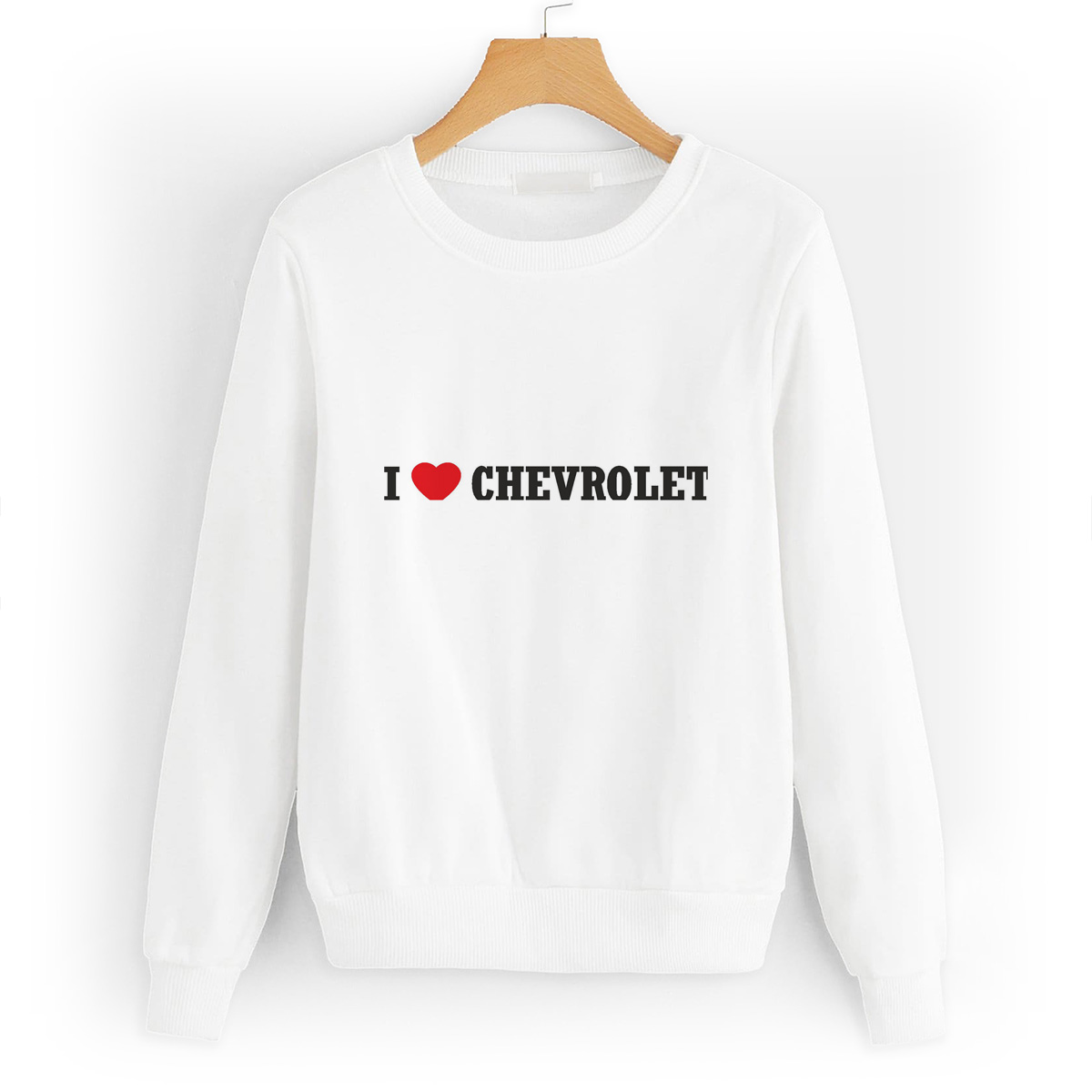 

Свитшот белый CoolPodarok Авто. I love Chevrolet, W0111448