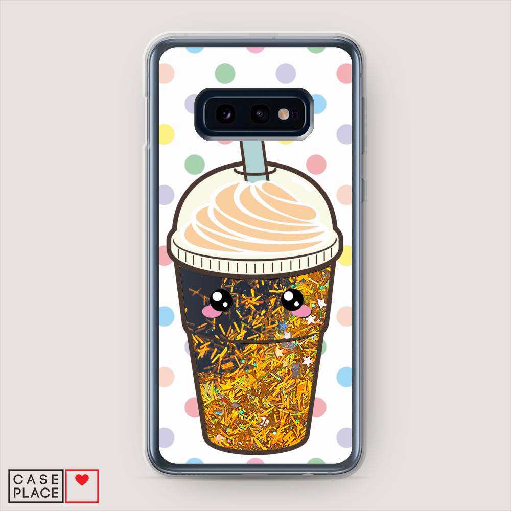 

Жидкий чехол с блестками "Милый стакан" на Samsung Galaxy S10E, 27290-1